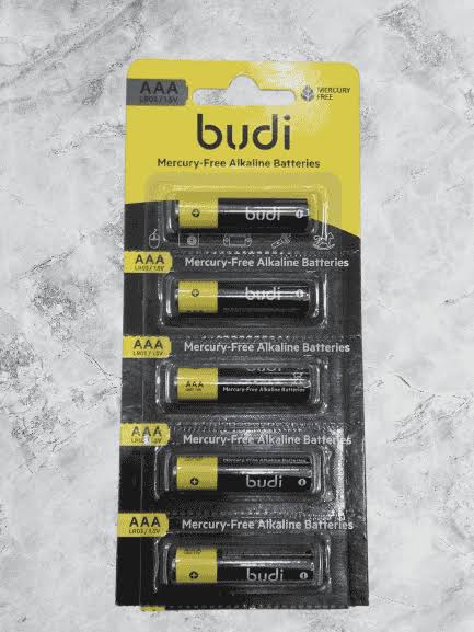 Budi AAA Mercury-Free Alkaline Batteries - genuine Budi product photo Kenya